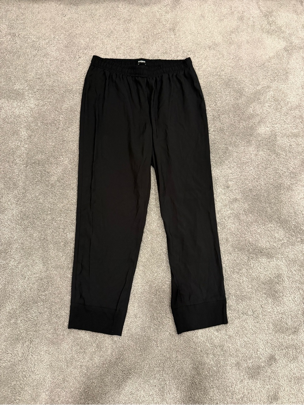 Express Womens Black Pull-On Pants with Elastic Waist